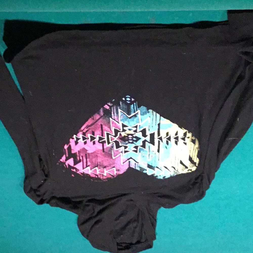 Black hooded light shirt